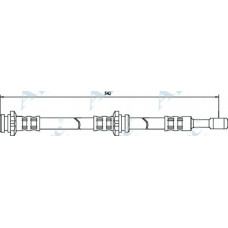 HOS3113 APEC Тормозной шланг