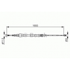 1 987 477 817 BOSCH Трос, стояночная тормозная система