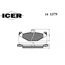 181379 ICER Комплект тормозных колодок, дисковый тормоз