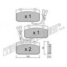 042.1 TRUSTING Комплект тормозных колодок, дисковый тормоз