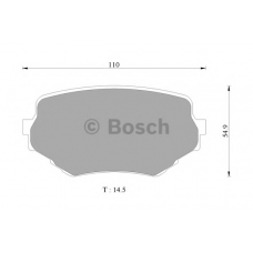 0 986 AB2 319 BOSCH Комплект тормозных колодок, дисковый тормоз