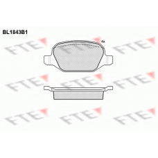BL1843B1 FTE Комплект тормозных колодок, дисковый тормоз