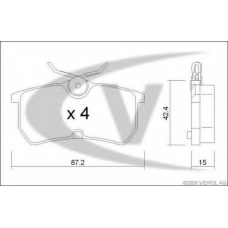 V25-8108 VEMO/VAICO Комплект тормозных колодок, дисковый тормоз