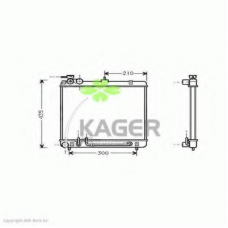 31-1743 KAGER Радиатор, охлаждение двигателя