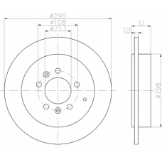 8DD 355 108-431 HELLA PAGID Тормозной диск