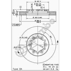 09.8066.14 BREMBO Тормозной диск