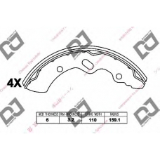 BS1363 DJ PARTS Комплект тормозных колодок