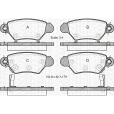 8110 24008 TRIDON Brake pads - rear