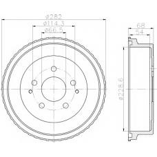 MBD323 MINTEX Тормозной барабан