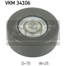 VKM 34106 SKF Паразитный / ведущий ролик, поликлиновой ремень