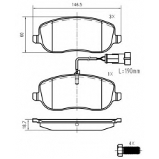 K425101 Vema Комплект тормозных колодок, дисковый тормоз