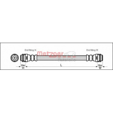 4110346 METZGER Тормозной шланг