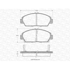 363702160541 MAGNETI MARELLI Комплект тормозных колодок, дисковый тормоз