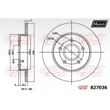 827036.0000 MAXTECH Тормозной диск