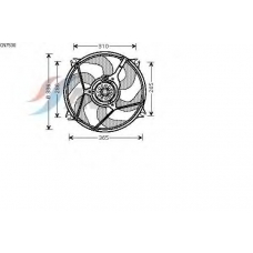 CN7530 AVA Вентилятор, охлаждение двигателя