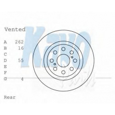 BR-9454 KAVO PARTS Тормозной диск