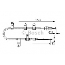 1 987 482 077 BOSCH Трос, стояночная тормозная система