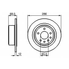 0 986 478 609 BOSCH Тормозной диск