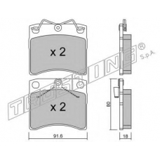 166.1 TRUSTING Комплект тормозных колодок, дисковый тормоз