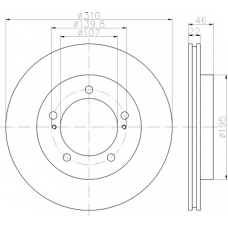 8DD 355 112-991 HELLA PAGID Тормозной диск