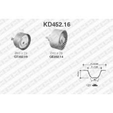 KD452.16 SNR Комплект ремня грм