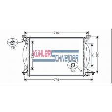 5000391 KUHLER SCHNEIDER Радиатор, охлаждение двигател