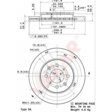 628.2092 VILLAR Тормозной диск