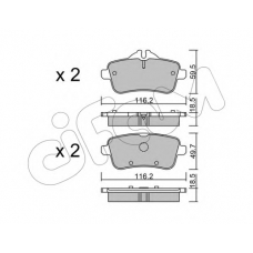 822-968-0 CIFAM Комплект тормозных колодок, дисковый тормоз