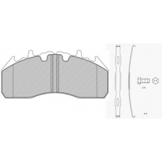 FCV1855BFE FERODO Комплект тормозных колодок, дисковый тормоз