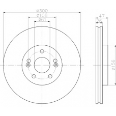 MDC1535 MINTEX Тормозной диск