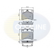 CBP0953 COMLINE Комплект тормозных колодок, дисковый тормоз