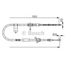 1 987 482 164 BOSCH Трос, стояночная тормозная система