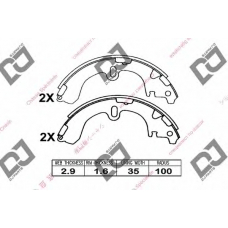 BS1047 DJ PARTS Комплект тормозных колодок