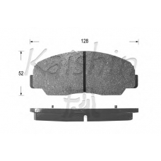 D0020 KAISHIN Комплект тормозных колодок, дисковый тормоз