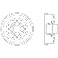 BAD9038.30 OPEN PARTS Тормозной барабан