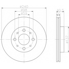 8DD 355 109-111 HELLA Тормозной диск