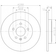 8DD 355 111-812 HELLA PAGID Тормозной диск