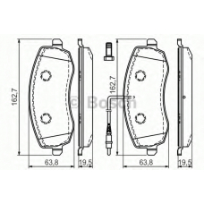 0 986 494 385 BOSCH Комплект тормозных колодок, дисковый тормоз