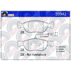 20342 GALFER Комплект тормозных колодок, дисковый тормоз