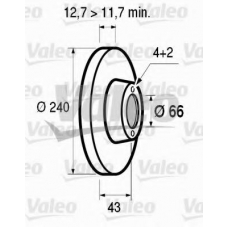 186236 VALEO Тормозной диск