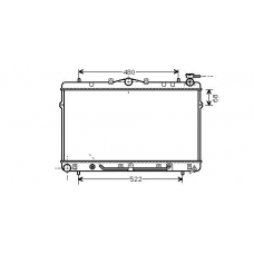 HY2044 AVA Радиатор, охлаждение двигателя