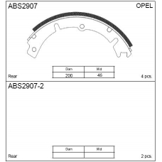 ABS2907 Allied Nippon Колодки барабанные