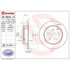 08.B646.11 BREMBO Тормозной диск