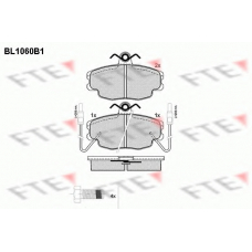 BL1060B1 FTE Комплект тормозных колодок, дисковый тормоз