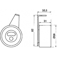 VKM 74300 SKF Натяжной ролик, ремень грм