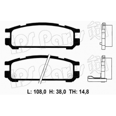 IBR-1701 IPS Parts Комплект тормозных колодок, дисковый тормоз