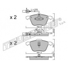 567.0 TRUSTING Комплект тормозных колодок, дисковый тормоз