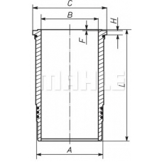 037 LW 00102 000 MAHLE Гильза цилиндра