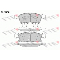 BL2646A1 FTE Комплект тормозных колодок, дисковый тормоз