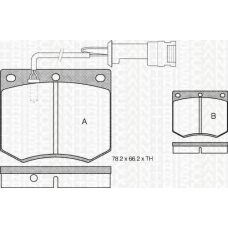 8110 16229 TRIDON Brake pads - front